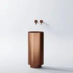 Умывальник отдельностоящий Steinberg круглый, D37.8xh83 см, Brushed Copper (442 6500 BC) - Фото 2